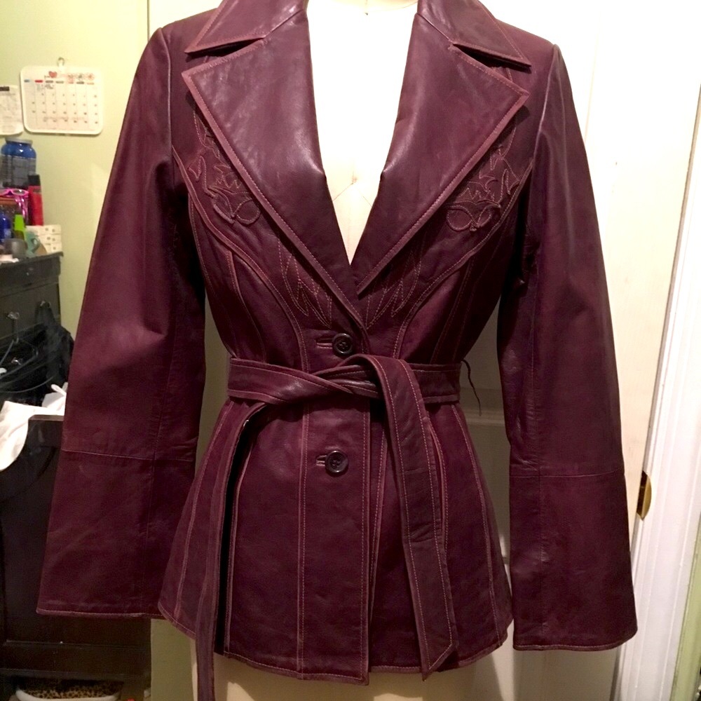 Vintage Guess Leather Western Jacket/x-small